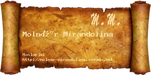Molnár Mirandolina névjegykártya
